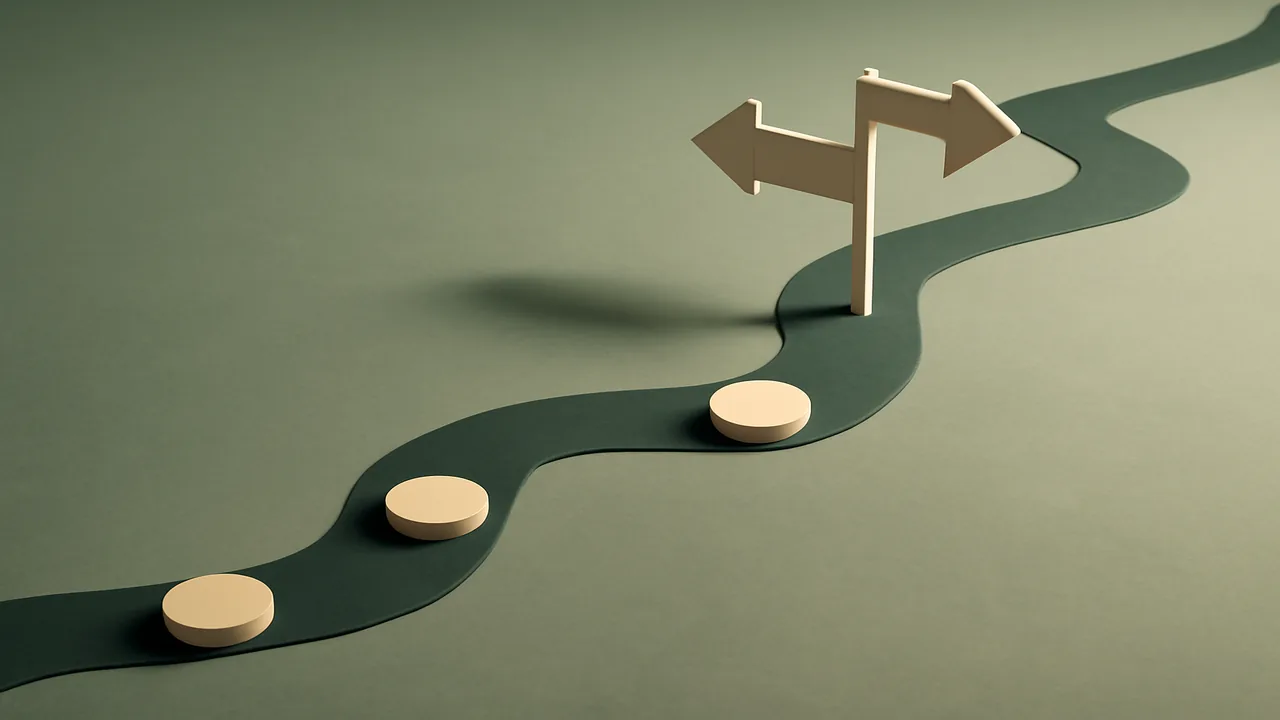 Chemin de décision avec points de contrôle représentant la méthode pas à pas pour bien débuter